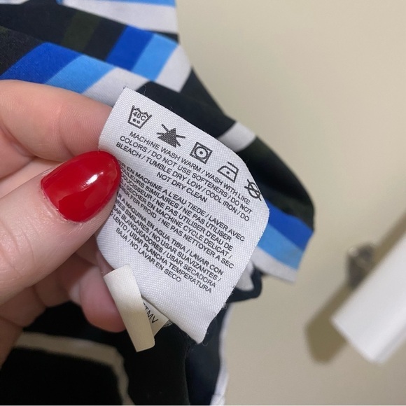 Men’s Nike Golf Dri-Fit Men's Short Sleeve Polo Shirt Blue  Brown Striped Size M - Picture 9 of 15